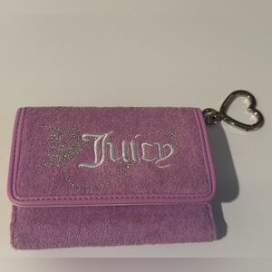 Juicy Couture Violet Wing It Double Sided Trifold EUC Butterfly 🦋